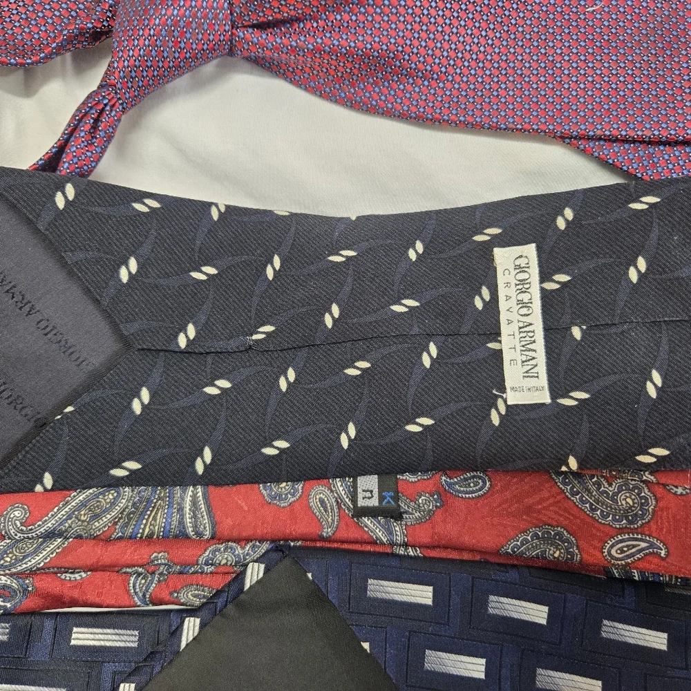 Lot of 10 Gucci, Dior, Valentino, Armani & ECT Ties Necktie Silk & More
